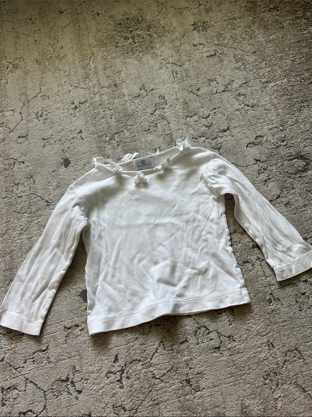 Florence‎ Eiseman White Long-Sleeve Top with Neck Bows